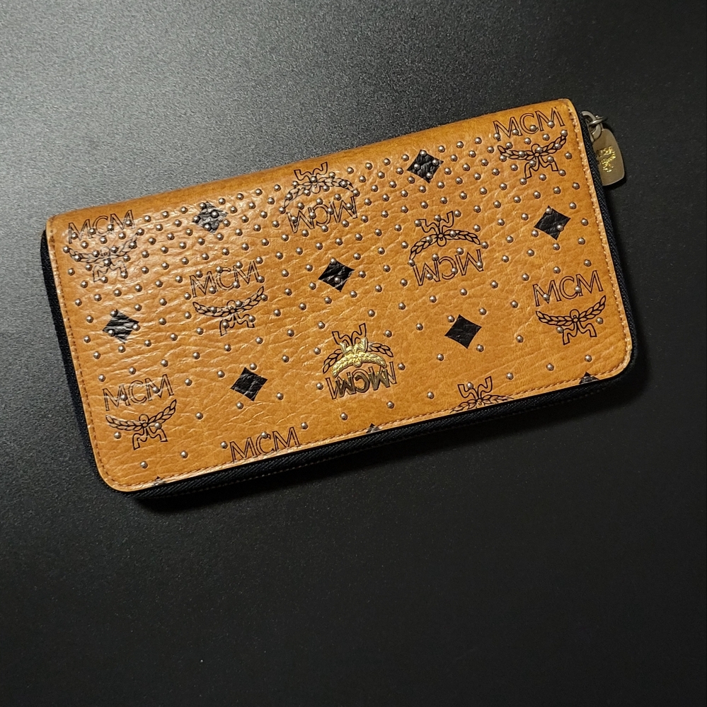 MCM Wallet Wallet Camel Leather